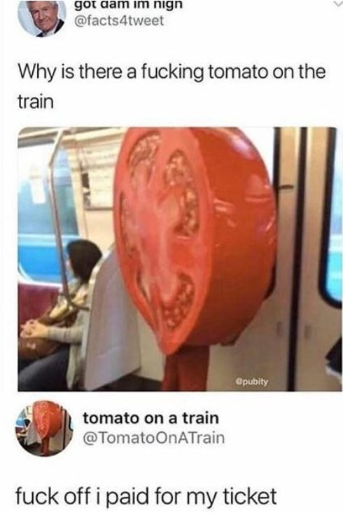 tomate en el tren