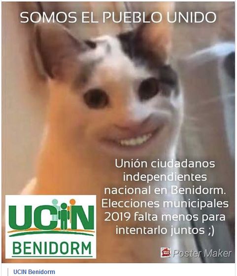 UCIN Benidorm y su cartel de campaña electoral