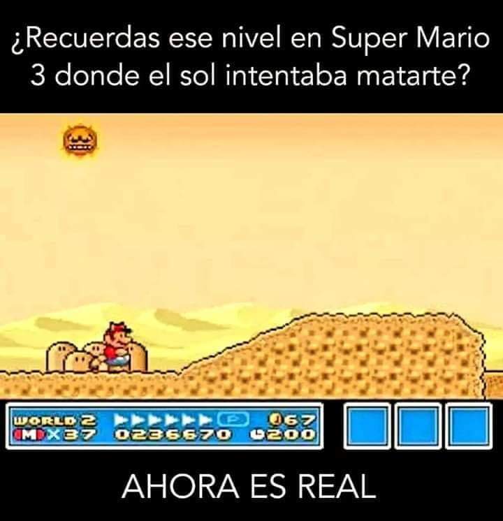 Super Mario 3 y el nivel del sol