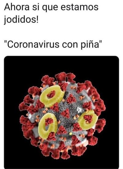 Coronavirus con piña